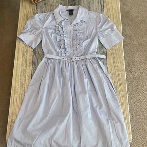 Victoria's Secret Light Blue Ruffle Front Midi Dress